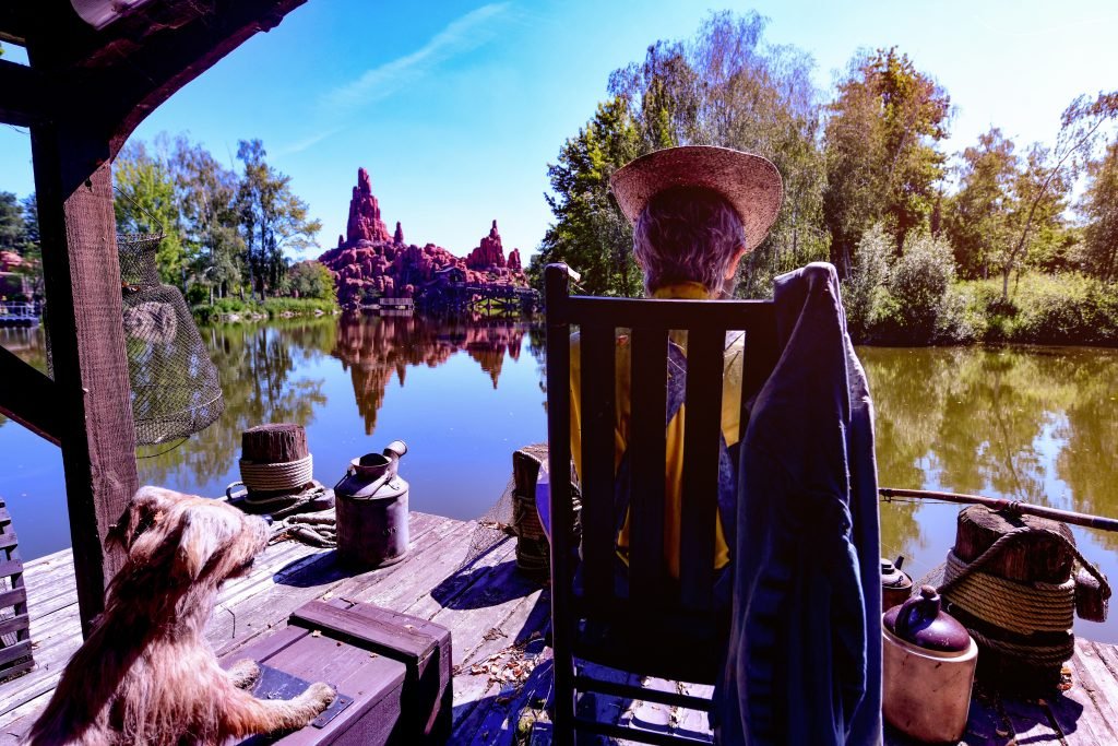 Disneyland Paris® Big Thunder Mountain serene view across the lake