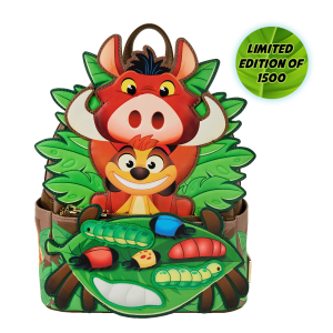 LOUNGEFLY Timon And Pumbaa Grubs Mini Backpack – The Lion King