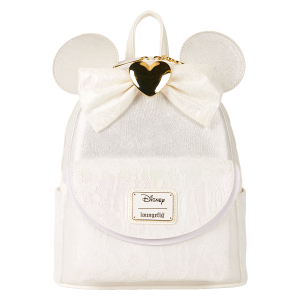 LOUNGEFLY Iridescent Lace Wedding Mini Backpack – Disney