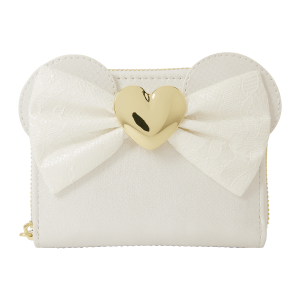 LOUNGEFLY Iridescent Lace Wedding Zip Around Wallet – Disney