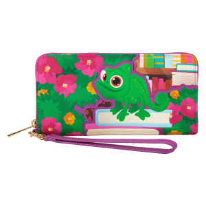 LOUNGEFLY Rapunzel Books Zip Around Wristlet Wallet – Disney